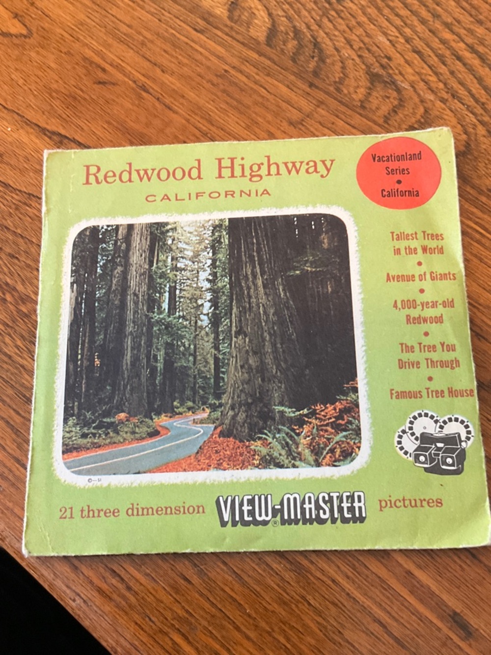 View-Master Redwood Highway California Reel Packet
